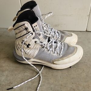 Under Armour Black and White High-Top Sneakers